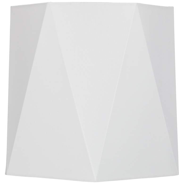 Image 1 White Sandstone Linen Hexagon Lamp Shade 11x13x11 (Spider)