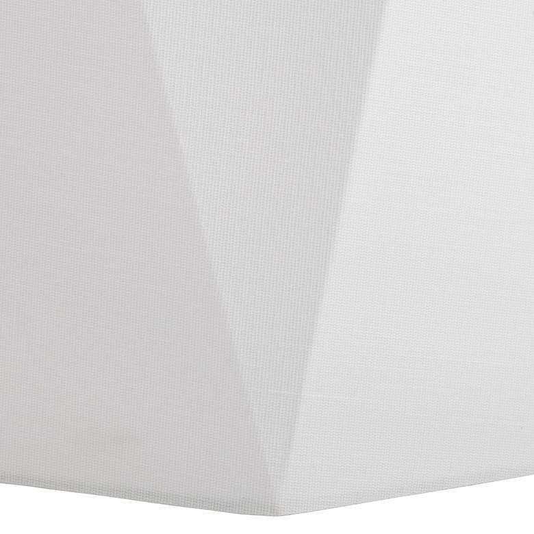 Image 2 White Sandstone Linen Hexagon Lamp Shade 11x13x11 (Spider) more views