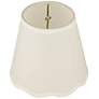 White Scallop Bottom Empire Lamp Shade 4x6x5.5 (Candle Clip)