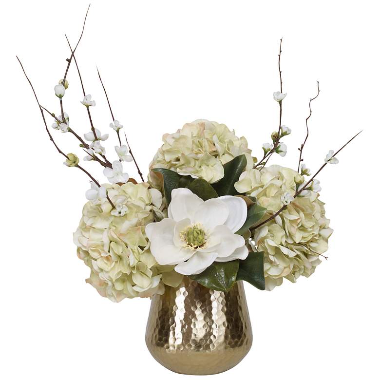 White Seabrook 18-in H Floral Bouquet