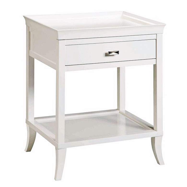 Image 1 White Serving Tray Side Table