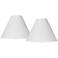 White Set of 2 Bell Lamp Shades 5x15x11.5 (Spider)