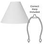 5_White Set of 2 Bell Lamp Shades 5x15x11.5 (Spider) more views