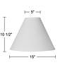6_White Set of 2 Bell Lamp Shades 5x15x11.5 (Spider) more views