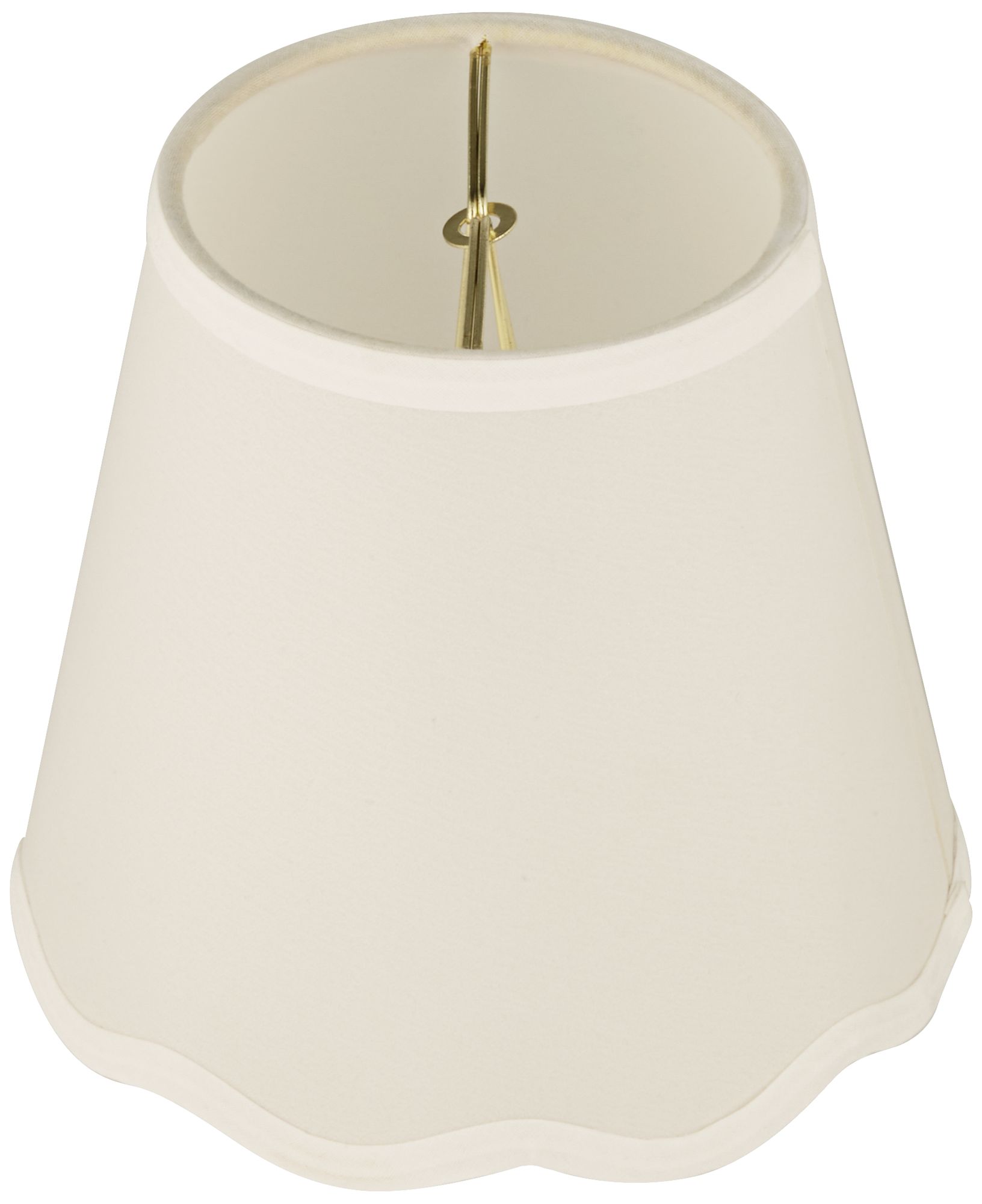 White Set of 2 Empire Lamp Shades 4x6x5.5 (Candle Clip) 325V4