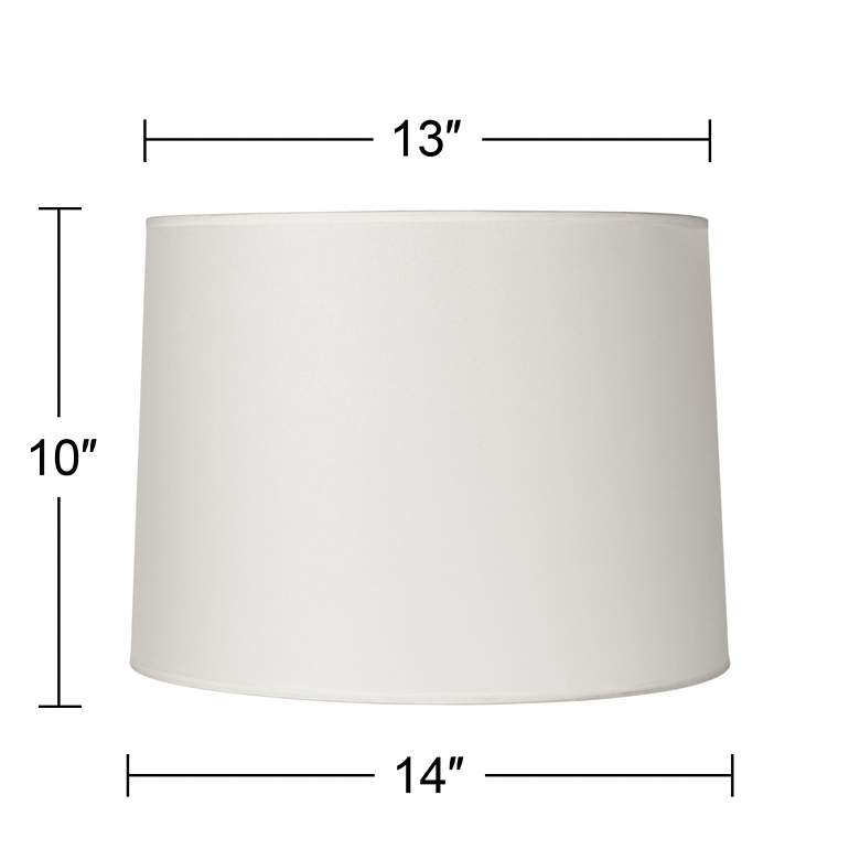 Image 6 White Set of 2 Hardback Drum Lamp Shades 13x14x10 (Spider) more views