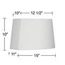 White Set of 2 Oval Lamp Shades 10/12.5x11/15x10 (Spider)