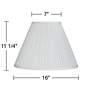 White Set of 2 Pleated Empire Lamp Shades 7x16x12 (Spider)