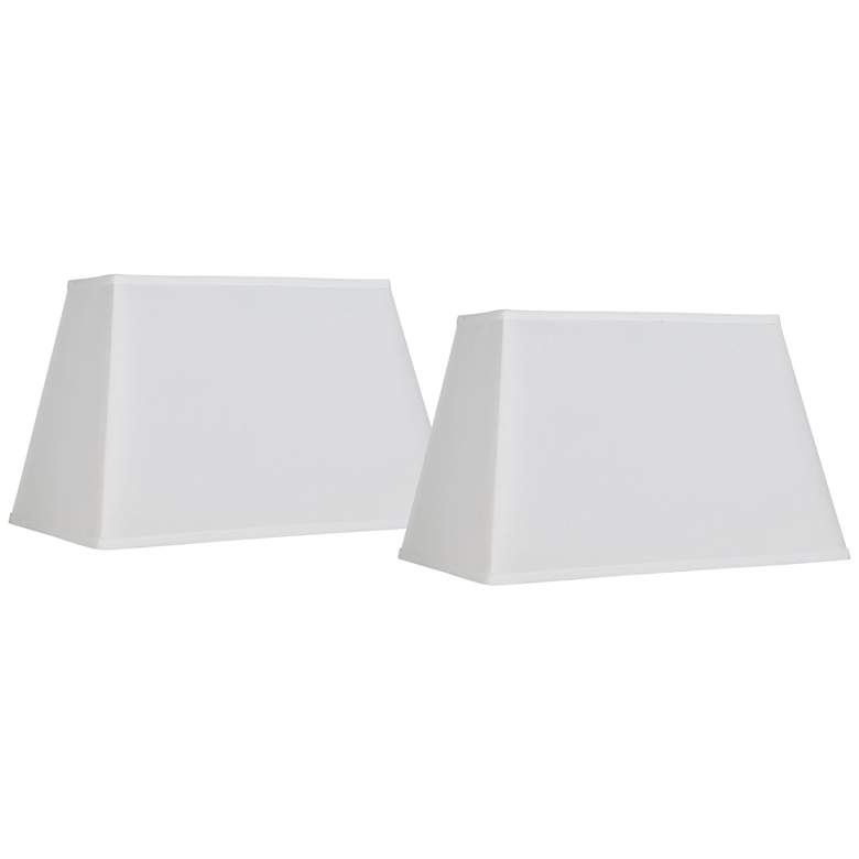 Image 1 White Set of 2 Rectangular Shades 14/6x18/12x12 (Spider)