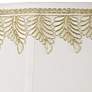 White Shade with Embroidered Leaf Trim 9x18x13 (Spider)