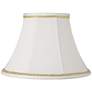 White Shade with Gold and Gray Twist Trim 9x18x13 (Spider)