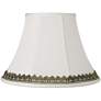 White Shade with Gold Lace Trim 9x18x13 (Spider)