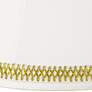 White Shade with Gold Satin Weave Trim 9x18x13 (Spider)