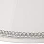 White Shade with Silver Looped Trim 9x18x13 (Spider)