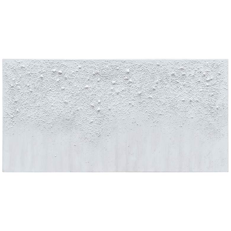 Image 3 White Snow A 48" Wide Textured Metallic Canvas Wall Art