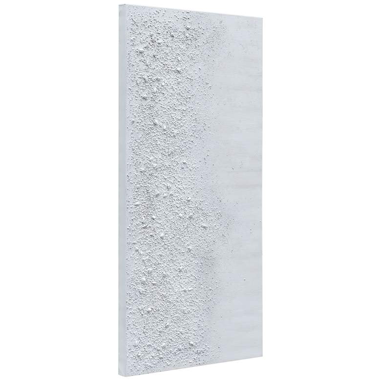 Image 5 White Snow A 48" Wide Textured Metallic Canvas Wall Art more views