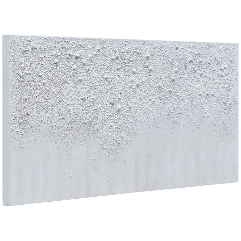 Image 6 White Snow A 48 inch Wide Textured Metallic Canvas Wall Art more views