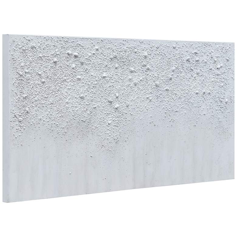 Image 6 White Snow A 48" Wide Textured Metallic Canvas Wall Art more views
