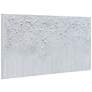 White Snow A 48" Wide Textured Metallic Canvas Wall Art in scene