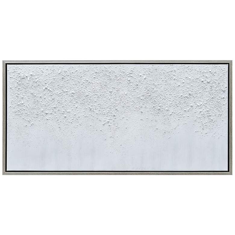 Image 3 White Snow B 48 inchW Textured Metallic Framed Canvas Wall Art