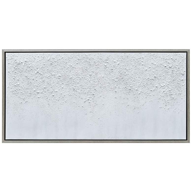 Image 3 White Snow B 48"W Textured Metallic Framed Canvas Wall Art