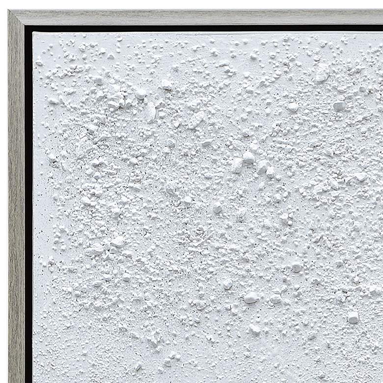 Image 4 White Snow B 48 inchW Textured Metallic Framed Canvas Wall Art more views