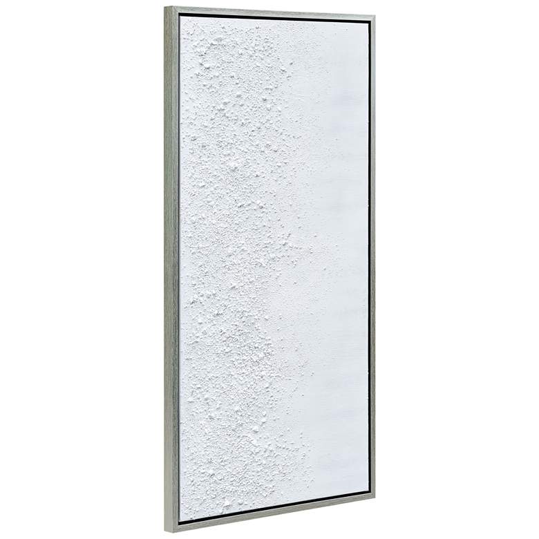 Image 5 White Snow B 48 inchW Textured Metallic Framed Canvas Wall Art more views