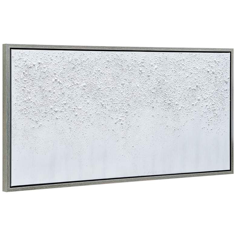 Image 6 White Snow B 48 inchW Textured Metallic Framed Canvas Wall Art more views