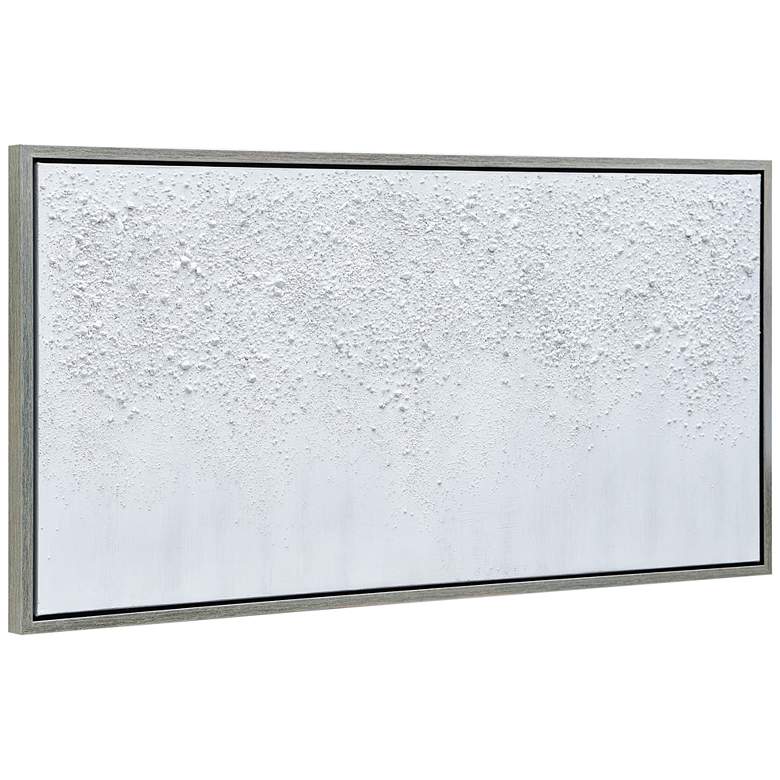 Image 6 White Snow B 48"W Textured Metallic Framed Canvas Wall Art more views