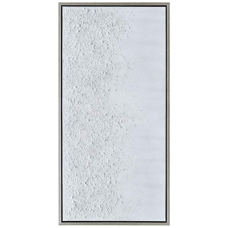 Image 7 White Snow B 48"W Textured Metallic Framed Canvas Wall Art more views
