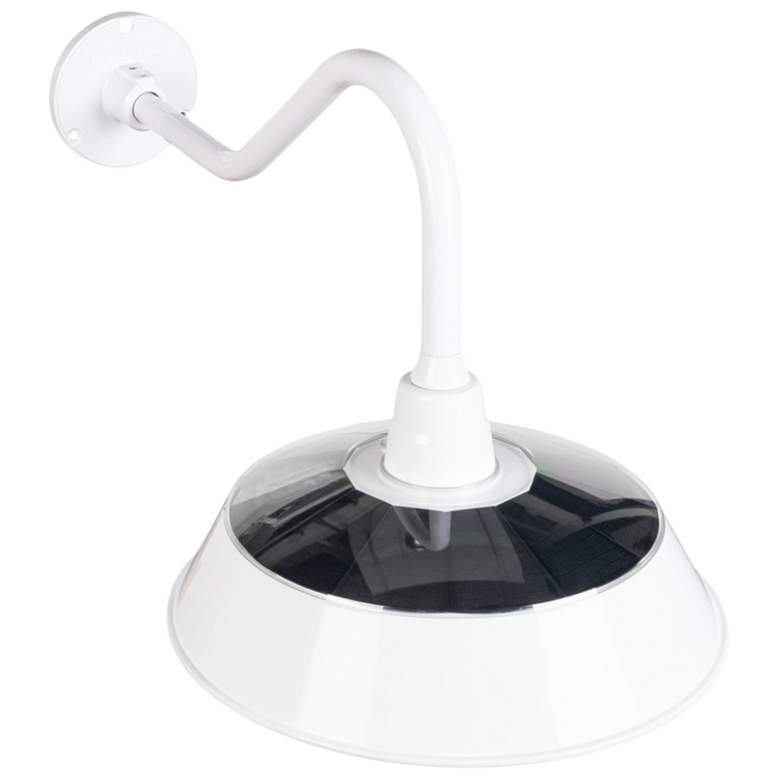 Image 2 White Solar Barn Light with LED Bulb more views