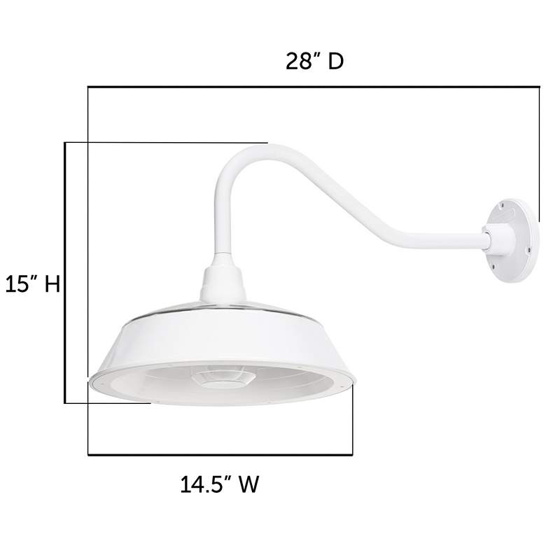 Image 6 White Solar Barn Light with LED Bulb more views