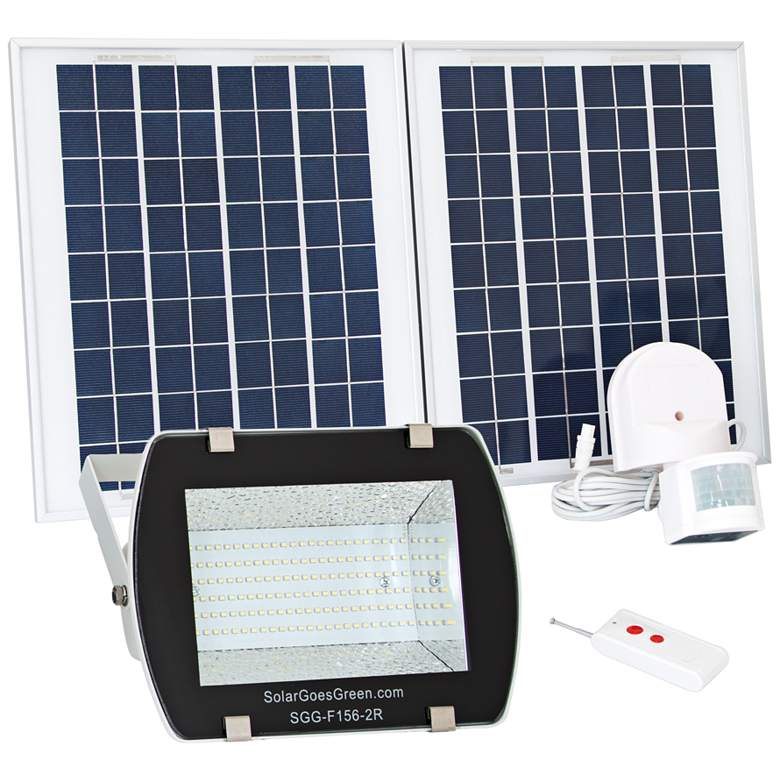 Image 1 White Solar LED Outdoor Flood Light