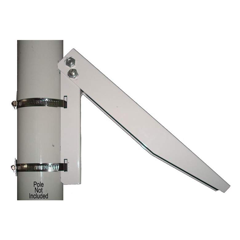 Image 1 White Solar Panel Pole Mounting Bracket