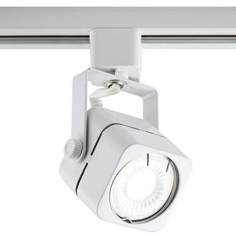 Image 1 White Square 6.5 Watt LED Bullet Head for Halo Track System