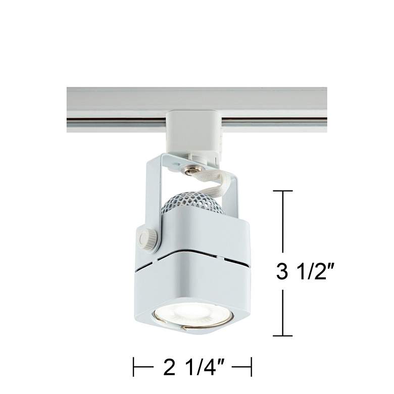 Image 7 White Square 6.5 Watt LED Bullet Head for Halo Track System more views
