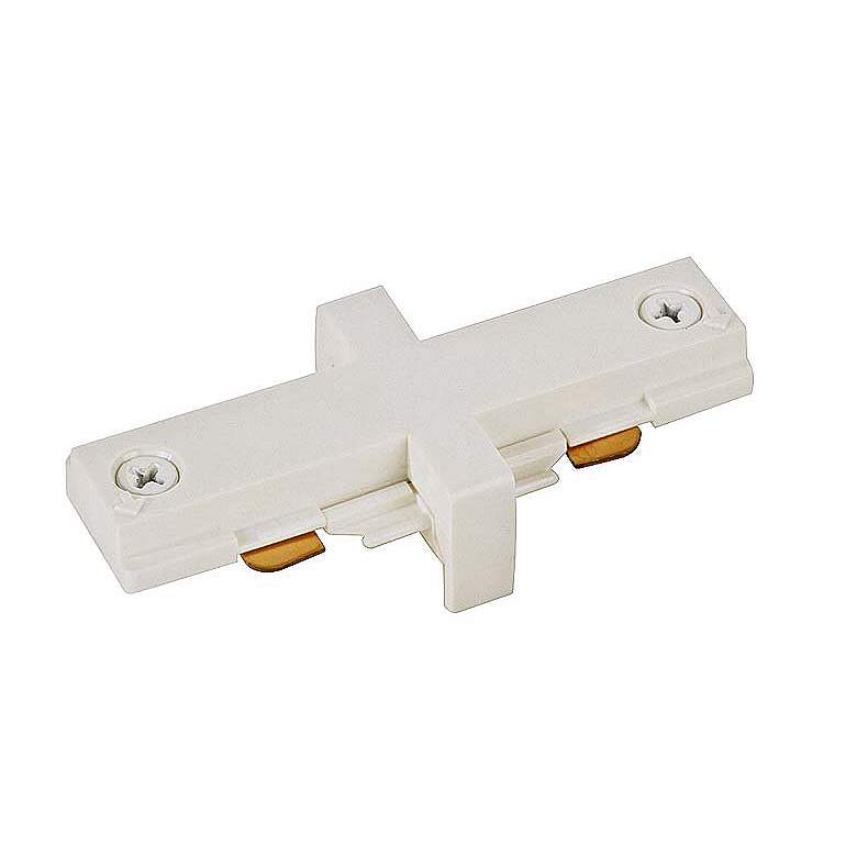 Image 1 White Straight Line Connector for Halo Single Circuit Tracks