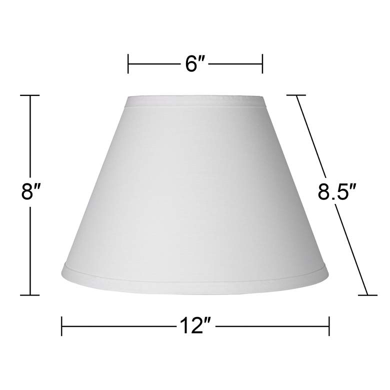 White Table Lamp Clip Shade 6x12x8.5 (Clip-On) more views