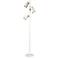 White Three-Light Tree Floor Lamp