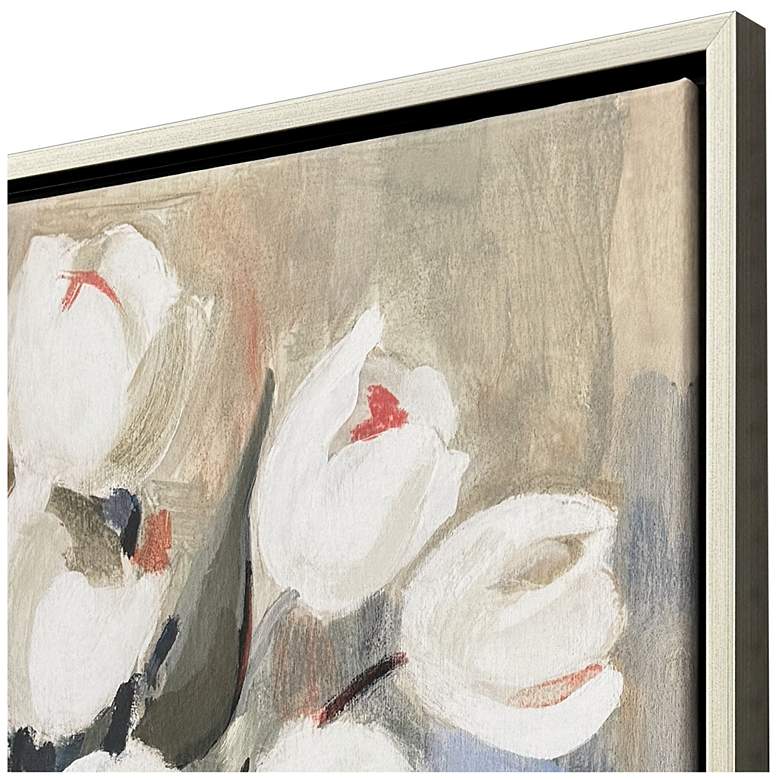 Image 3 White Tulips 30"W x 30"H Transitional Canvas more views