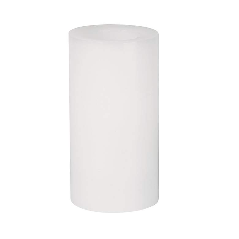 Image 1 White Vanilla Scent 6 inch Round Battery Powered Electric Candle
