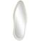 White Velvet Modern Wall Mirror, 26" x 2" x 65"
