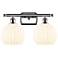 White Venetian 11" High Polished Chrome 2-Light Wall Sconce