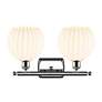 2_White Venetian 11" High Polished Chrome 2-Light Wall Sconce more views