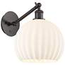 1_White Venetian 12" High Bronze Adjustable Sconce w/ White Venetian Shade