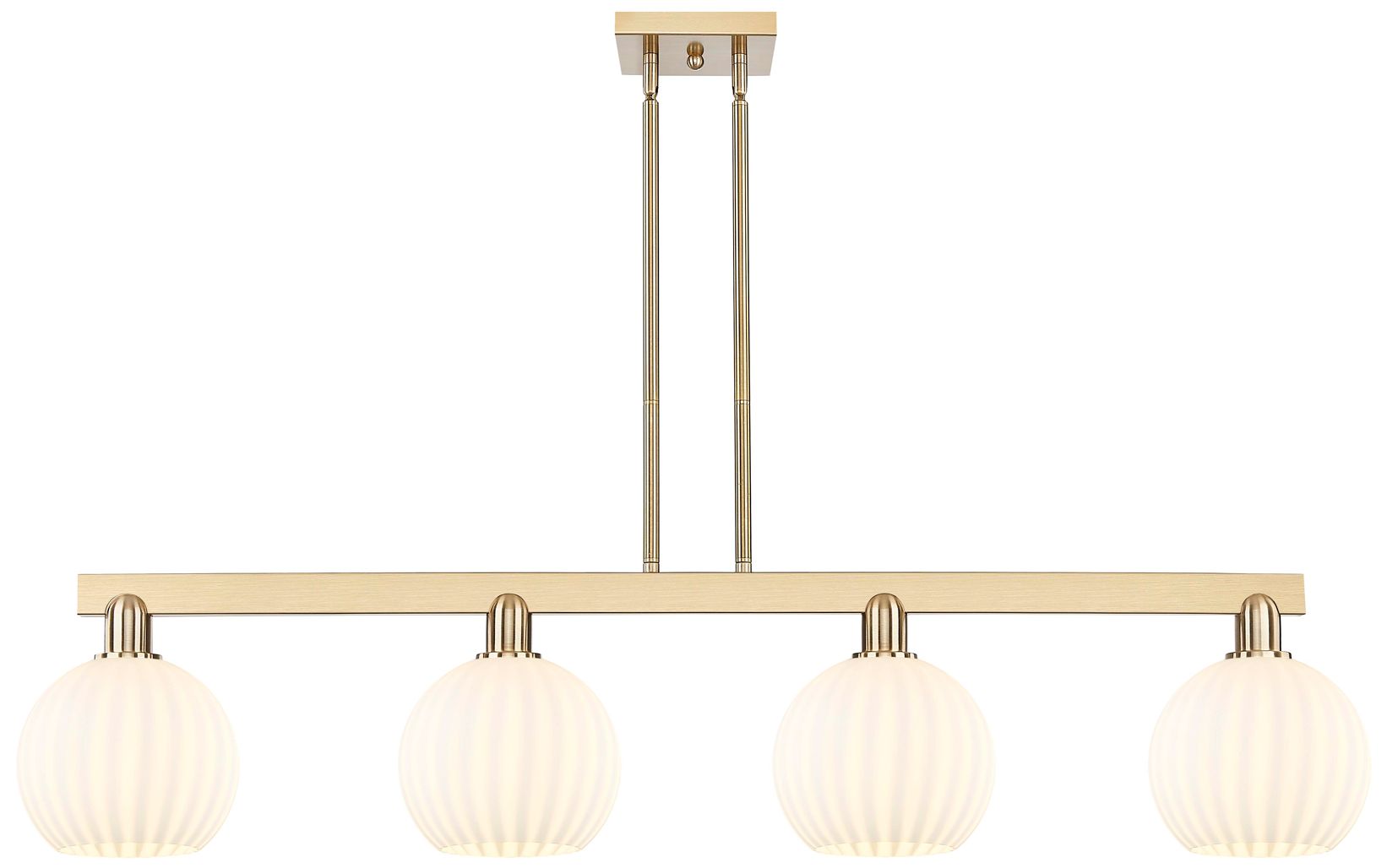 White Venetian - 4 Light - 48 inch - Champagne Bronze - Island Light