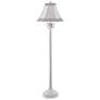 Thumbnail2 of White Washed - Coastal Palm Floor Lamp With Woven Hex Rattan Shade more views