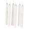 White Wax Modern Flameless Candle, S/6 10"H