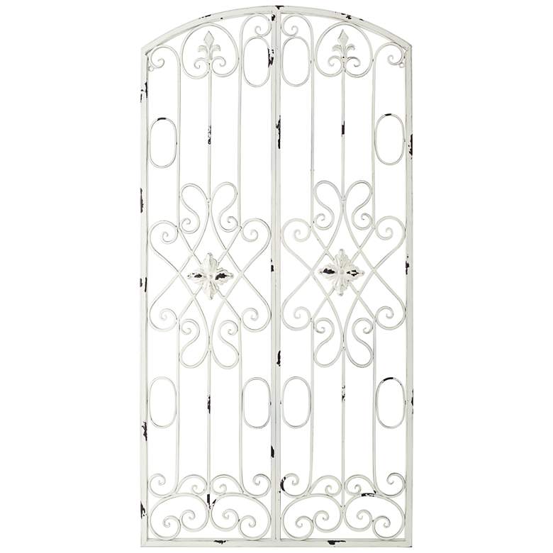 Image 1 White Window 47 1/4" High Metal Wall Art