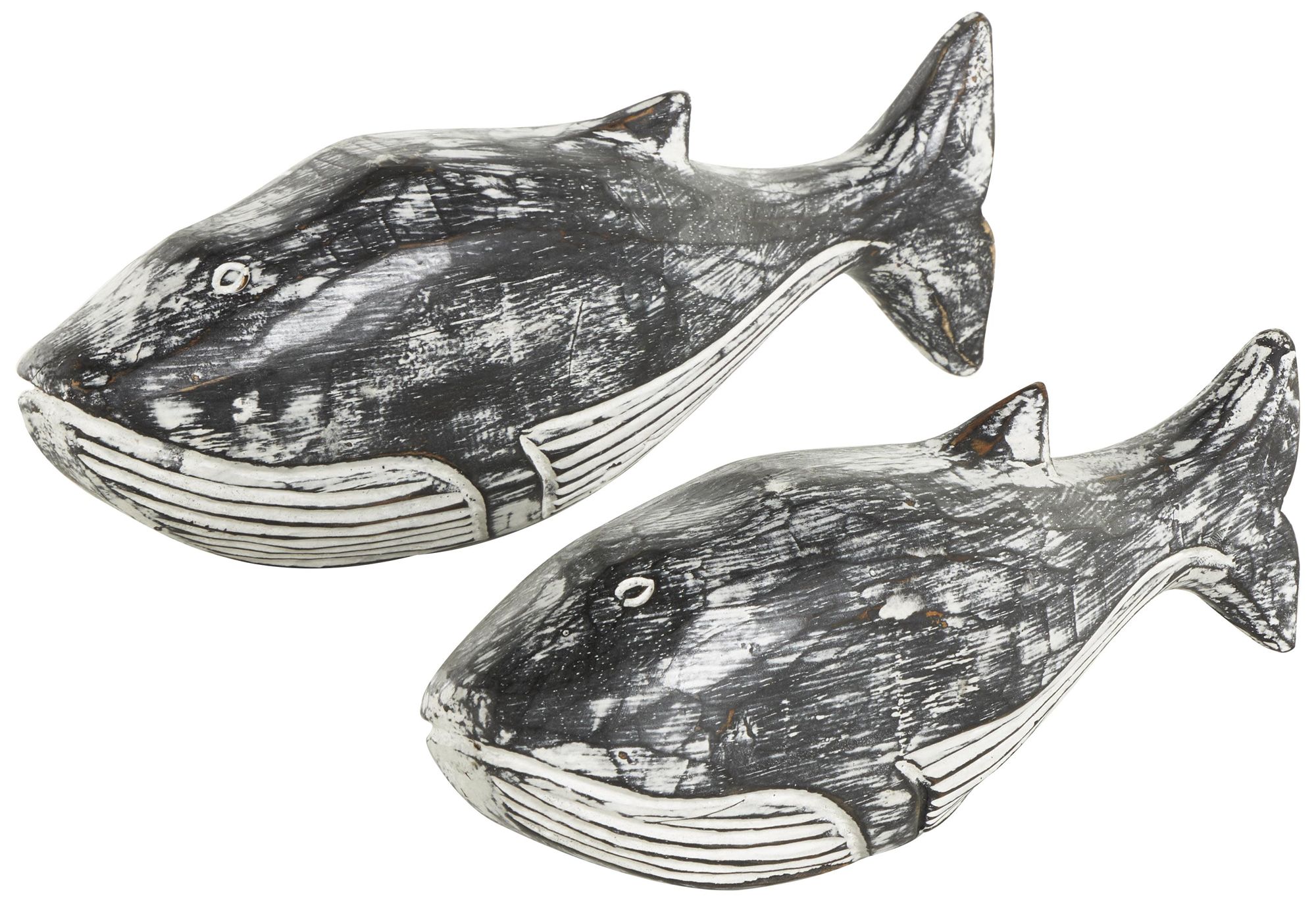 Image 2 White Wood Coastal Sculpture, S/2 13", 11"W